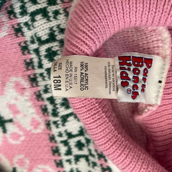 Vintage Pink Kids Sweater | Retro Knit Pullover | Cozy Winter Toddler Top - Picture 2 of 4